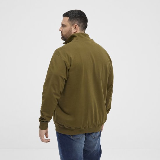 North Latitude Sweatshirt Half-Zip Green - Trøjer og hættetrøjer - Trøjer og Hættetrøjer i store størrelser - 2XL-14XL