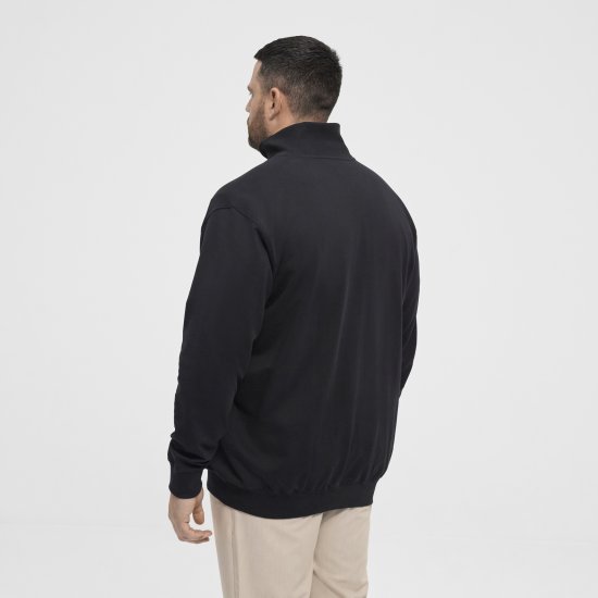 North Latitude Sweatshirt Cardigan Black - Trøjer og hættetrøjer - Trøjer og Hættetrøjer i store størrelser - 2XL-14XL