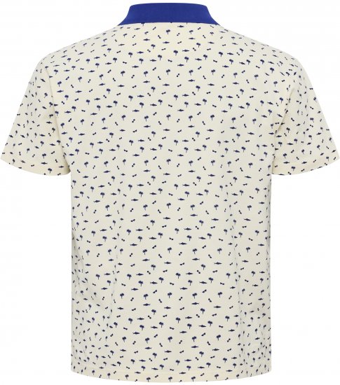 North Latitude Polo Pique Printed Off-White - Polotrøjer - Polotrøjer 2XL-8XL