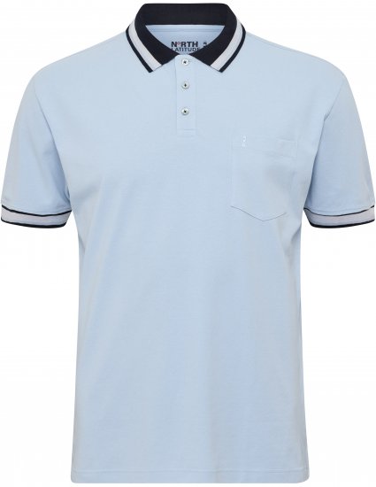 North Latitude Polo Pique Short Sleeve Light Blue - Polotrøjer - Polotrøjer 2XL-8XL