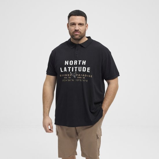 North Latitude Polo Pique Short Sleeve Black - Polotrøjer - Polotrøjer 2XL-8XL