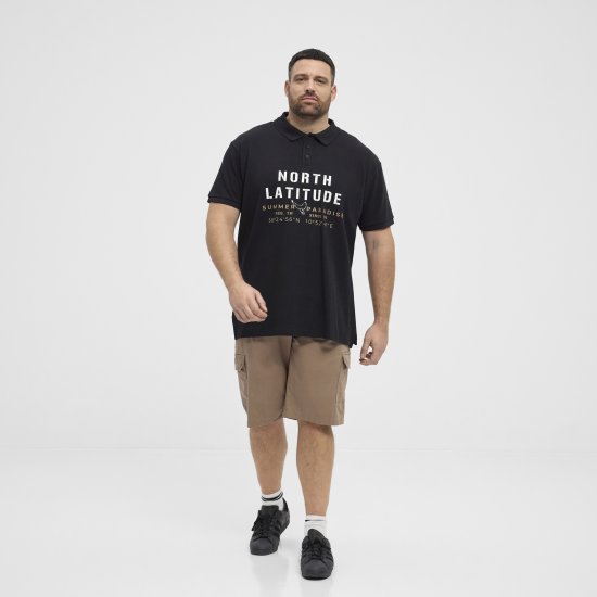 North Latitude Polo Pique Short Sleeve Black - Polotrøjer - Polotrøjer 2XL-8XL