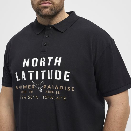 North Latitude Polo Pique Short Sleeve Black - Polotrøjer - Polotrøjer 2XL-8XL