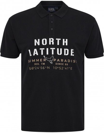 North Latitude Polo Pique Short Sleeve Black - Polotrøjer - Polotrøjer 2XL-8XL