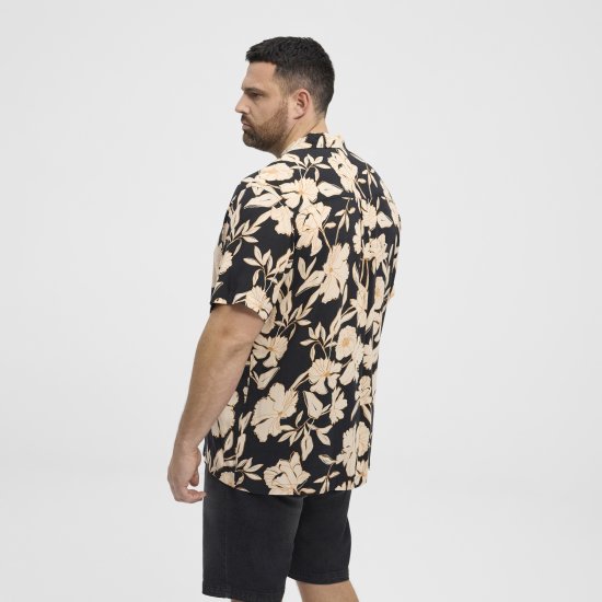 North Latitude Shirt Cuba Short Sleeve Navy - Skjorter - Skjorter til store mænd 2XL- 8XL