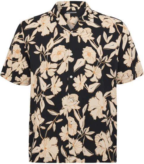 North Latitude Shirt Cuba Short Sleeve Navy - Skjorter - Skjorter til store mænd 2XL- 8XL