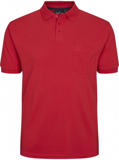 North Latitude Polo Short Sleeve Red TALL - HERRETØJ MT-6XLT - Tøj til høje mænd
