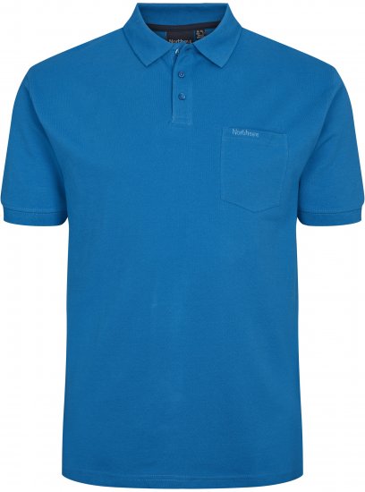North Latitude Polo Short Sleeve Cobalt Blue - HERRETØJ MT-6XLT - Tøj til høje mænd