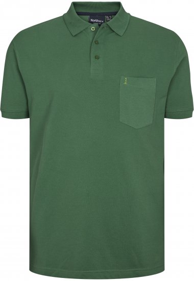 North Latitude Polo Short Sleeve Green TALL - HERRETØJ MT-6XLT - Tøj til høje mænd