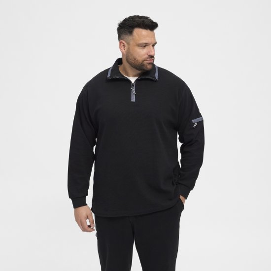 North Latitude Sweatshirt Ottoman Black - Trøjer og hættetrøjer - Trøjer og Hættetrøjer i store størrelser - 2XL-14XL