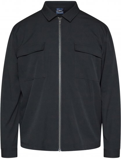 North Latitude 61106 Overshirt med Lynlås i Habitstil Sort - Jakker - Jakker i store størrelser, 2XL- 12XL