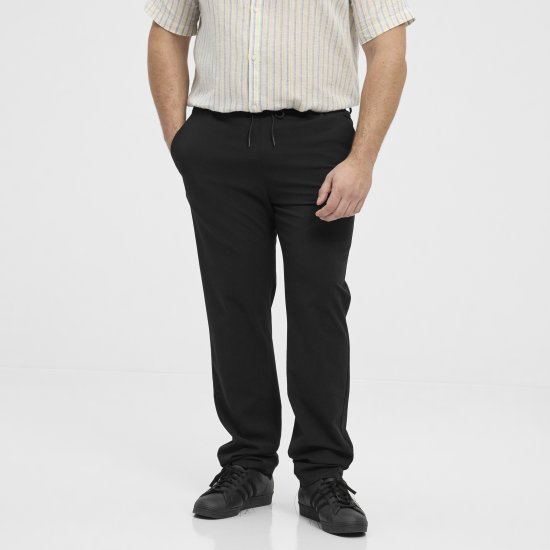 North Latitude 51143 Dress Pants Jog Style Black - Herrebukser i store størrelser - Herrebukser i store størrelser