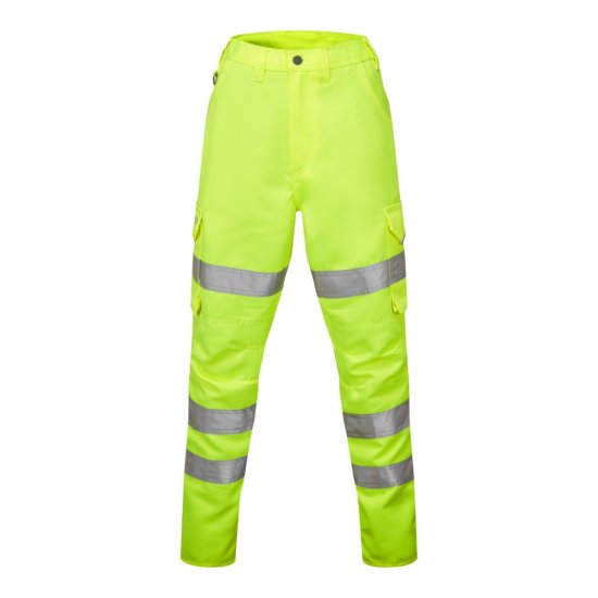 Leo Pennymoor EcoViz Women's Poly/Cotton Cargo Trousers Yellow - Arbejdstøj - Arbejdstøj til damer i plus size