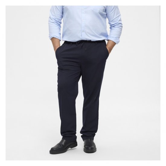 North Latitude Dress Pants Elastic Waist Navy Blue - Herrebukser i store størrelser - Herrebukser i store størrelser