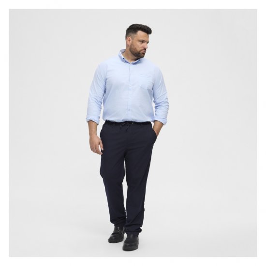 North Latitude Dress Pants Elastic Waist Navy Blue - Herrebukser i store størrelser - Herrebukser i store størrelser