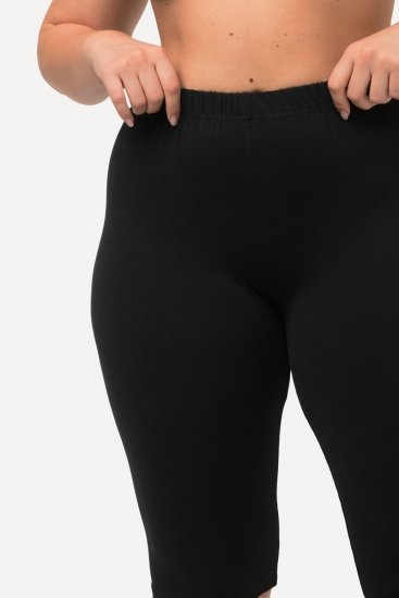 Ulla Popken Stretch Knit Bike Shorts Black - Ulla Popken - Ulla Popken Plus Size Tøj