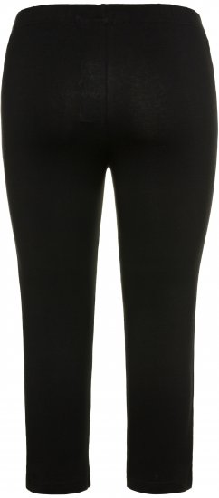 Ulla Popken Basic Stretch Knit Capris Black - Jeans & Bukser i Store Størrelser – Plus Size - 
