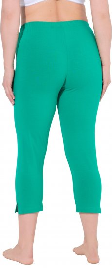 Ulla Popken Basic Stretch Knit Capris Green - Jeans & Bukser i Store Størrelser – Plus Size - 
