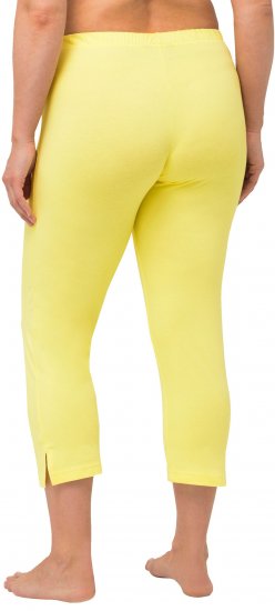 Ulla Popken Basic Stretch Knit Capris Yellow - Jeans & Bukser i Store Størrelser – Plus Size - Jeans & bukser, EU 42-70