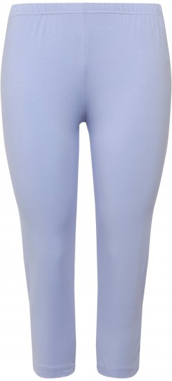 Ulla Popken Basic Stretch Knit Capris Blue - Jeans & Bukser i Store Størrelser – Plus Size - Jeans & bukser, EU 42-70