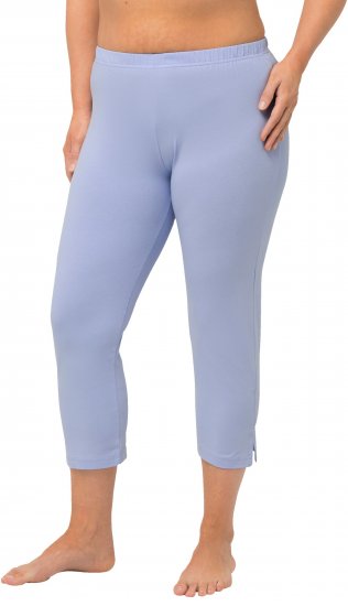 Ulla Popken Basic Stretch Knit Capris Blue - Jeans & Bukser i Store Størrelser – Plus Size - Jeans & bukser, EU 42-70