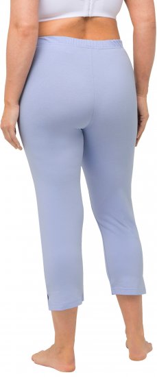 Ulla Popken Basic Stretch Knit Capris Blue - Jeans & Bukser i Store Størrelser – Plus Size - Jeans & bukser, EU 42-70