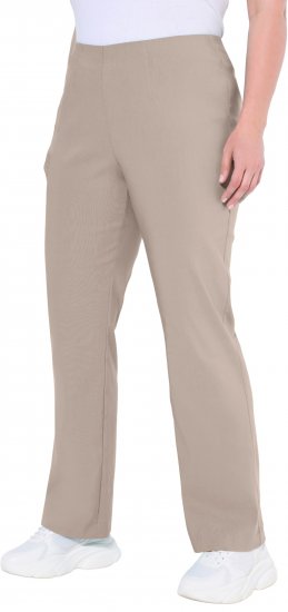 Ulla Popken Classic Stretch Bengaline Comfort Pants Beige - Jeans & Bukser i Store Størrelser – Plus Size - Jeans & bukser, EU 42-70