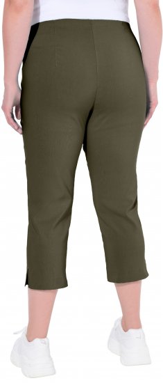 Ulla Popken Stretch Basic Bengaline Capri Pants Forest Forest Green - Jeans & Bukser i Store Størrelser – Plus Size - 