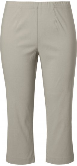 Ulla Popken Stretch Basic Bengaline Capri Pants Grey - Jeans & Bukser i Store Størrelser – Plus Size - 