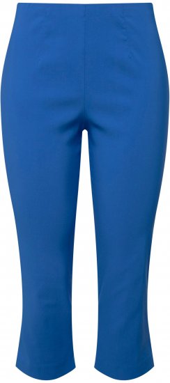 Ulla Popken Stretch Basic Bengaline Capri Pants Royal Blue - Jeans & Bukser i Store Størrelser – Plus Size - Jeans & bukser, EU 42-70