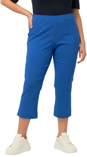 Ulla Popken Stretch Basic Bengaline Capri Pants Royal Blue - Jeans & Bukser i Store Størrelser – Plus Size - Jeans & bukser, EU 42-70