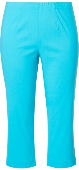 Ulla Popken Stretch Basic Bengaline Capri Pants Deep Aqua - Jeans & Bukser i Store Størrelser – Plus Size - 