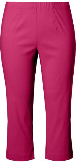 Ulla Popken Stretch Basic Bengaline Capri Pants Pale Lilac - Jeans & Bukser i Store Størrelser – Plus Size - 