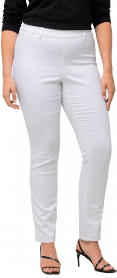 Ulla Popken Sienna Stretch Twill Jeggings Snow White - Jeans & Bukser i Store Størrelser – Plus Size - 