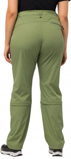 Ulla Popken Versatile Zip Off Leg Quick Dry Stretch Pants Green - Ulla Popken - 