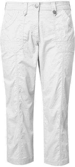 Ulla Popken Roll Tab Hem Stretch Cargo Pants White - Jeans & Bukser i Store Størrelser – Plus Size - Jeans & bukser, EU 42-70