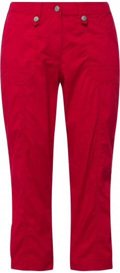Ulla Popken Roll Tab Hem Stretch Cargo Pants Red - Jeans & Bukser i Store Størrelser – Plus Size - 