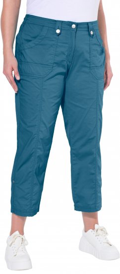 Ulla Popken Roll Tab Hem Stretch Cargo Pants Blue - Jeans & Bukser i Store Størrelser – Plus Size - Jeans & bukser, EU 42-70