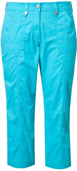 Ulla Popken Roll Tab Hem Stretch Cargo Pants Deep Aqua - Jeans & Bukser i Store Størrelser – Plus Size - 
