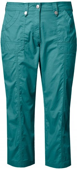 Ulla Popken Roll Tab Hem Stretch Cargo Pants Teal - Jeans & Bukser i Store Størrelser – Plus Size - 