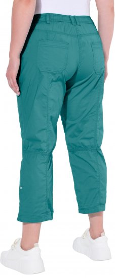 Ulla Popken Roll Tab Hem Stretch Cargo Pants Teal - Jeans & Bukser i Store Størrelser – Plus Size - 