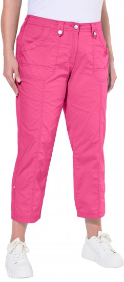 Ulla Popken Roll Tab Hem Stretch Cargo Pants Pink - Jeans & Bukser i Store Størrelser – Plus Size - Jeans & bukser, EU 42-70