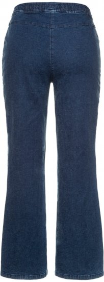 Ulla Popken Wide Leg Elastic Waist Mary Fit Marlene Stretch Jeans Denim Blue - Jeans & Bukser i Store Størrelser – Plus Size - 