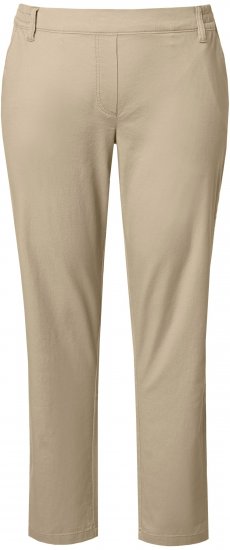 Ulla Popken Chino Elastic Waist Stretch Cotton Pants Brown - Jeans & Bukser i Store Størrelser – Plus Size - 