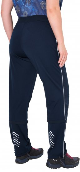 Ulla Popken Zip Off Reflective Detail Funtional Powerstretch Pants Navy - Jeans & Bukser i Store Størrelser – Plus Size - 