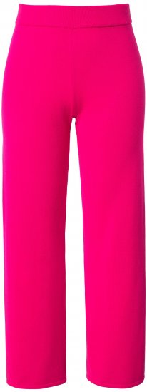 Ulla Popken Fine Sweater Knit Wide Leg Pants Red - Jeans & Bukser i Store Størrelser – Plus Size - 