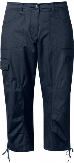 Ulla Popken Stretch Cotton Cargo Crop Pants Navy - Jeans & Bukser i Store Størrelser – Plus Size - 