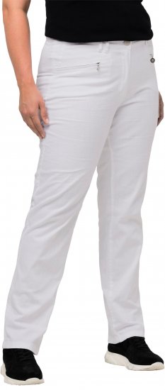 Ulla Popken Summer Pants Mony Snow White - Jeans & Bukser i Store Størrelser – Plus Size - 