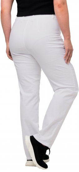 Ulla Popken Summer Pants Mony Snow White - Jeans & Bukser i Store Størrelser – Plus Size - 