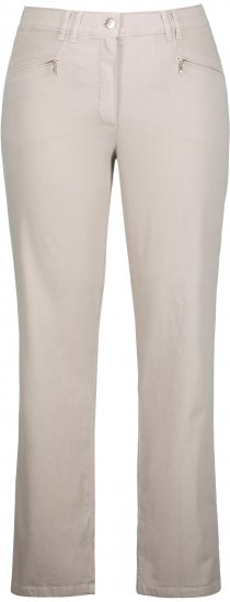 Ulla Popken Summer Pants Mony Beige - Jeans & Bukser i Store Størrelser – Plus Size - 